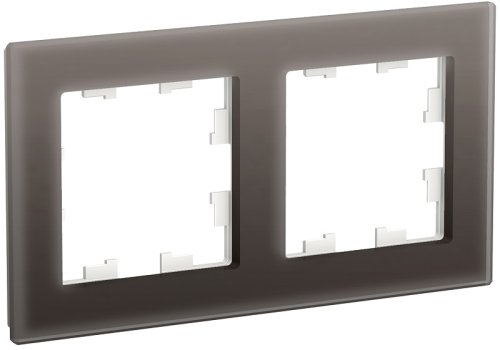 Рамка универсальная Systeme Electric AtlasDesign Nature 2-м. стекло мокко картинка